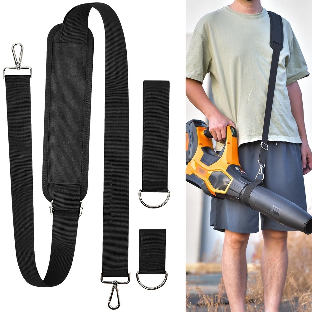 Tanmqin Universal Shoulder Strap for Leaf Blower & String Trimmer, Balck