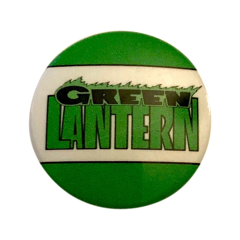 Green Lantern Vintage Logo Button Circa 1990 Pin