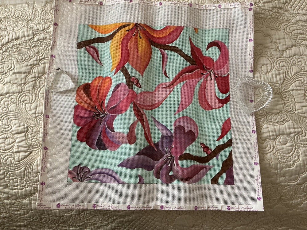 SPRING FLORAL HANDPAINTED BY Cindy & Beth CANVAS-STITCH GUIDE