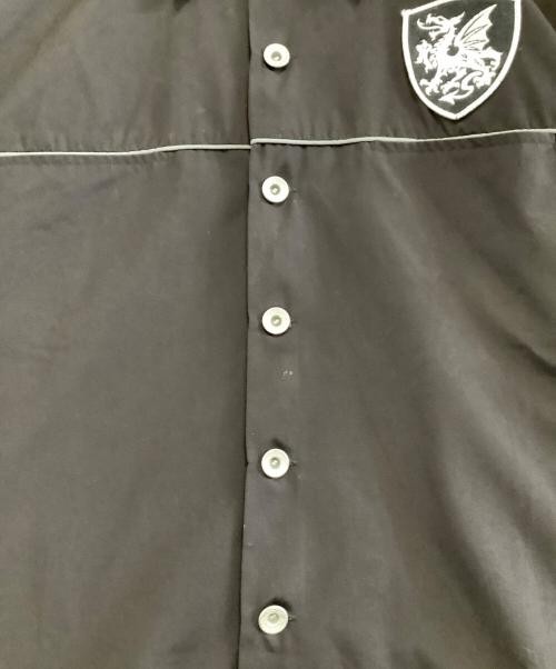 PINK DRAGON button-down shirt black