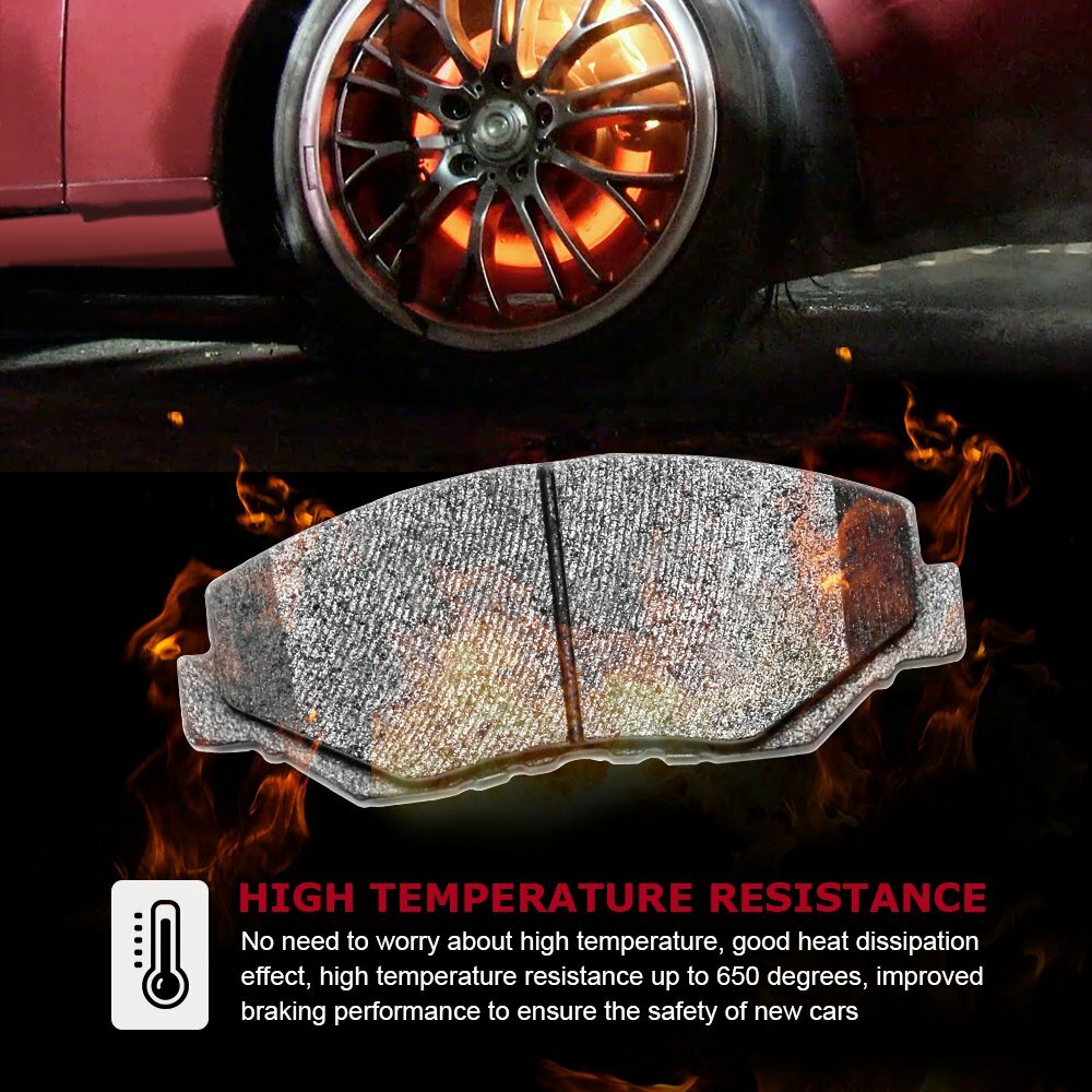 Front Ceramic Disc Brake Pads for 2004 - 2010 Toyota Sienna