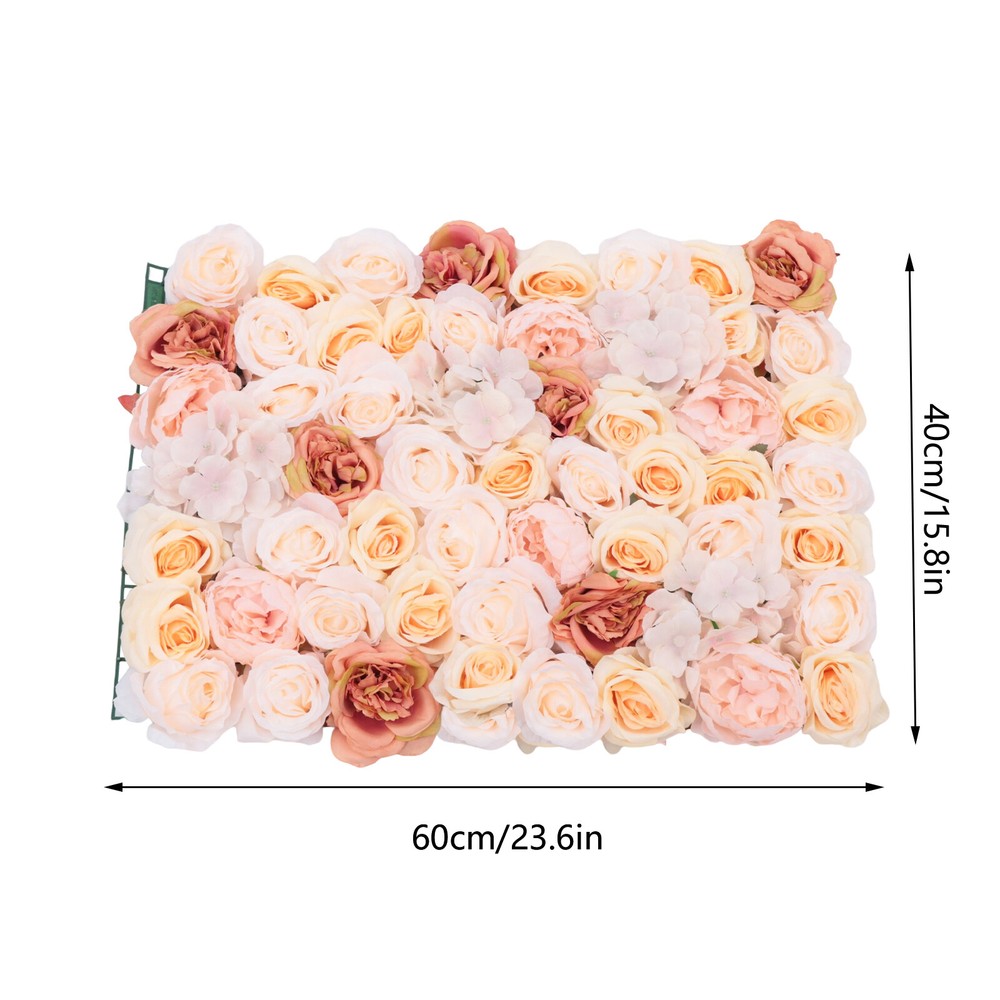 4Pcs Banquet Wedding Party Artificial Flower Silk Hydrangea Wall Panel Decor