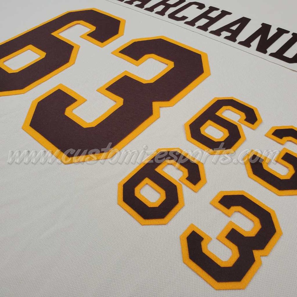Boston Bruins Customized Number Kit For Centennial 2023-2024 3rd Uniform