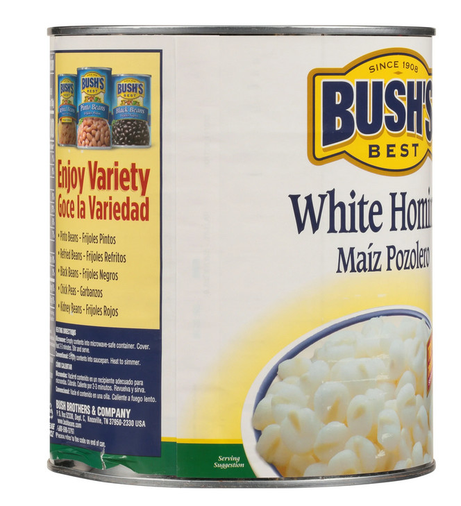 Bushs Best White Hominy 108 Oz. Can
