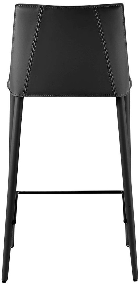Kalle 26" Black Leather Counter Stool
