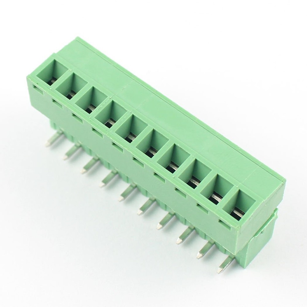 1Pcs 3.5mm 10 Pin Way Right Angle Screw Terminal Block Pluggable Connector
