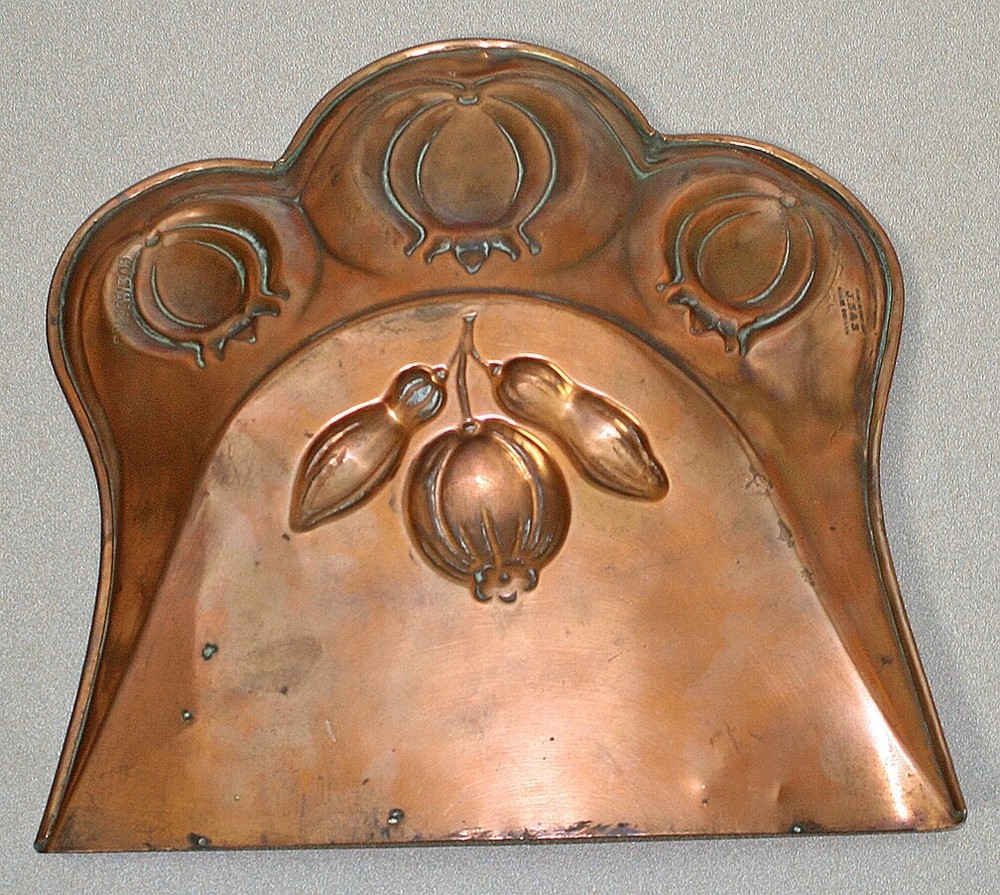 Antique Joseph Sankey & Sons Solid Copper Crumb Tray & Brush