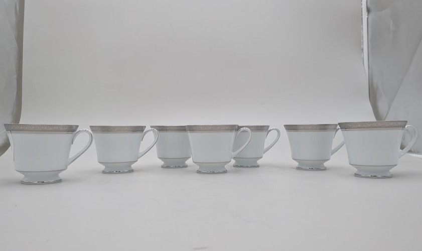 Noritake Crestwood Platinum - 50 piece set- Missing One Cup
