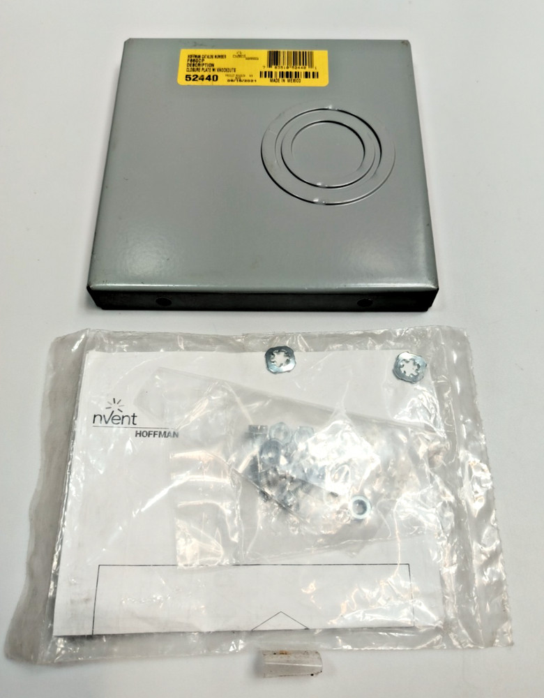 Nvent Hoffman 52440 closure plate w knockouts 6"x6" new