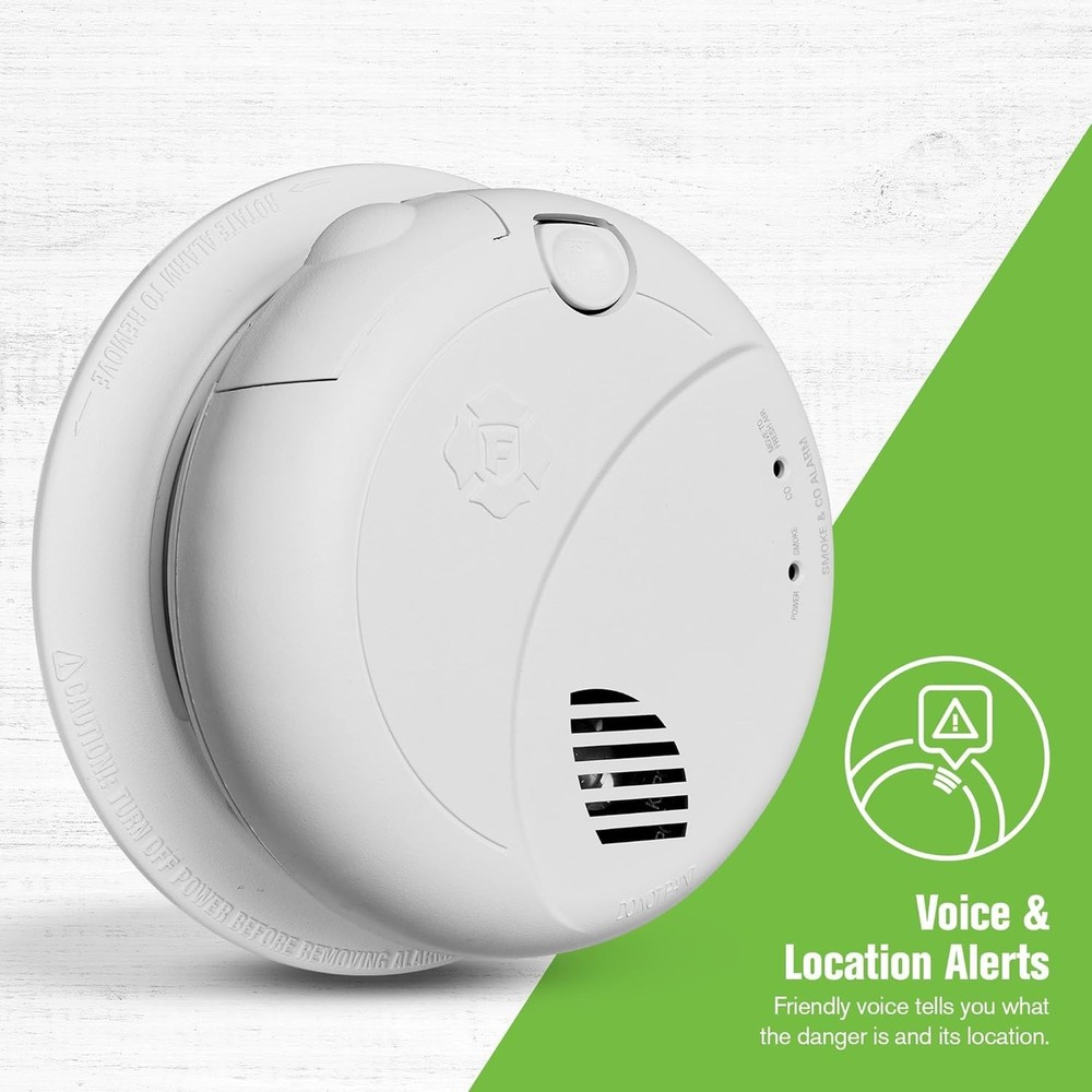 Combination Smoke & Carbon Monoxide Alarm, Interconnect Hardwire Detector wit...