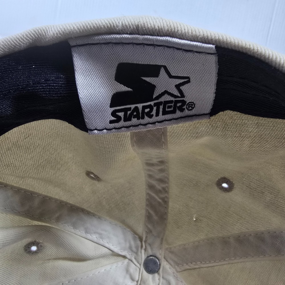 Youth Starter Authentic Baseball Hat, Beige Strap Back OSFA