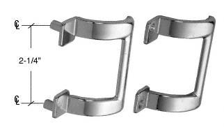2-1/4" Chrome Shower Door Pull Handle Package