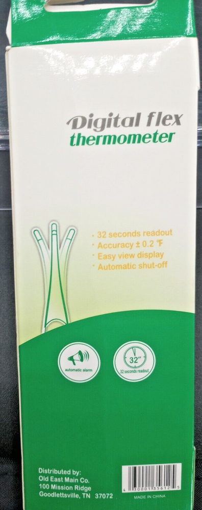 (1 Ct.) Digital Flex Thermometer - Accurate Fast Readings - Flexible Tip.