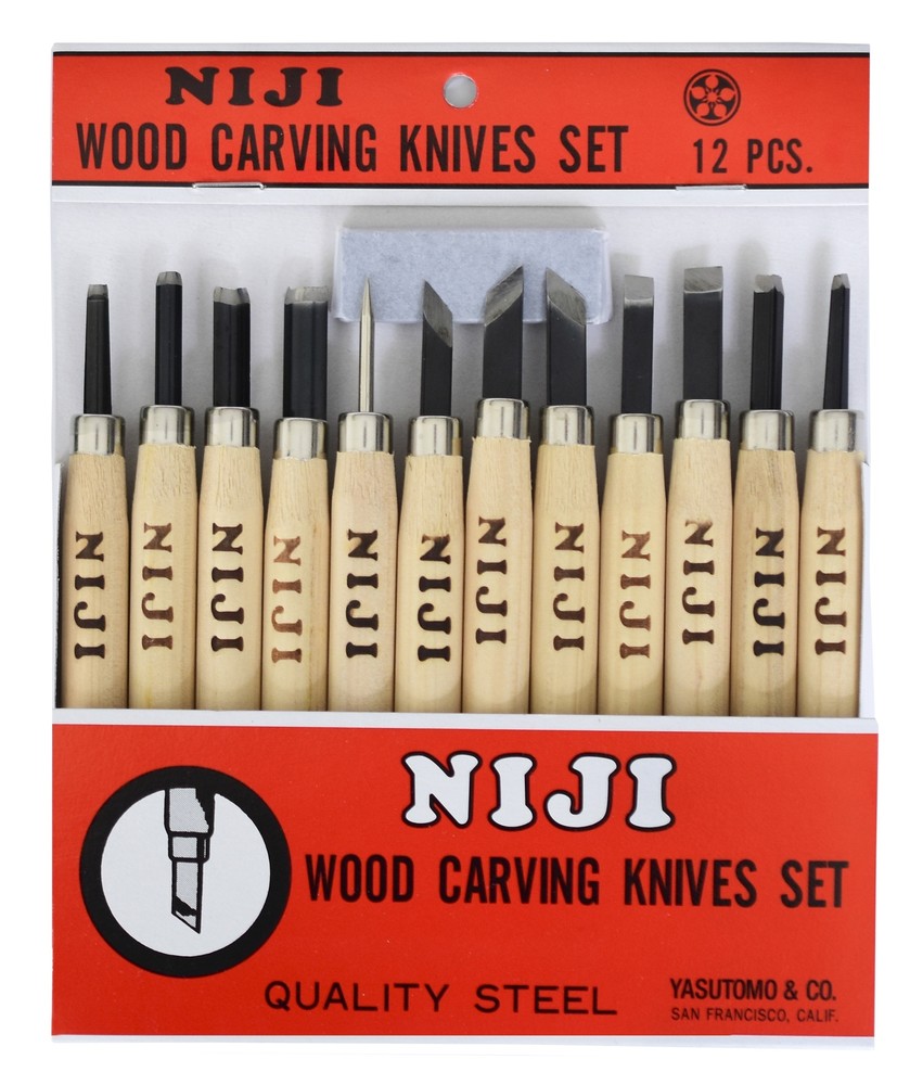 Niji Wood Carving Knives Set 12/Pkg-