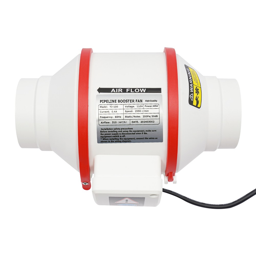 White large 4 in 40 watt 310 air volume (remote control single speed) ventilator