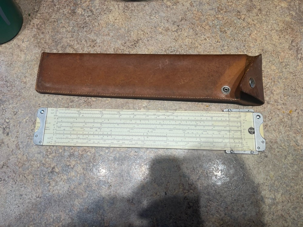 Dual base log log slide rule Picket Model 4-t