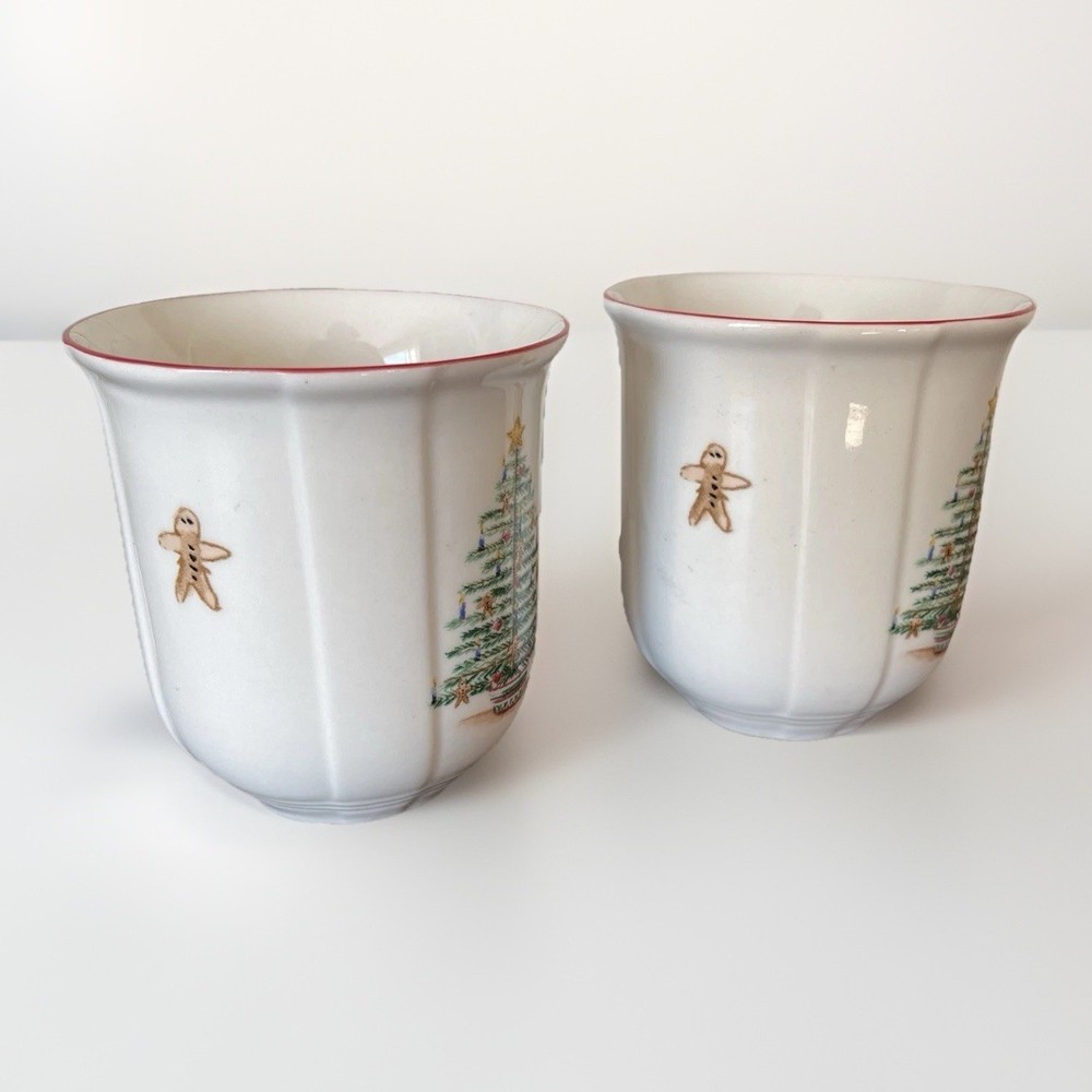 Farberware Gingerbread Christmas Tree Mug Set of 2