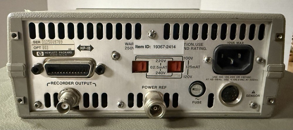 HP / Agilent 437B OPT.3 RF Power Meter Tested