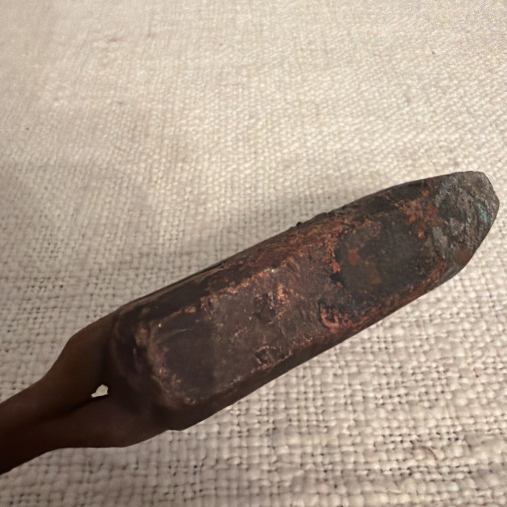 Vintage Copper Head Soldering Iron with Wood Handle 14"