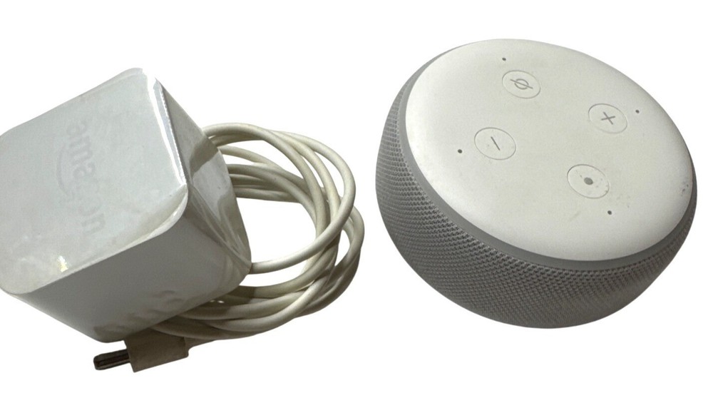 Echo Dot 3rd Gen Smart Speaker With Alexa & Power Adapter White