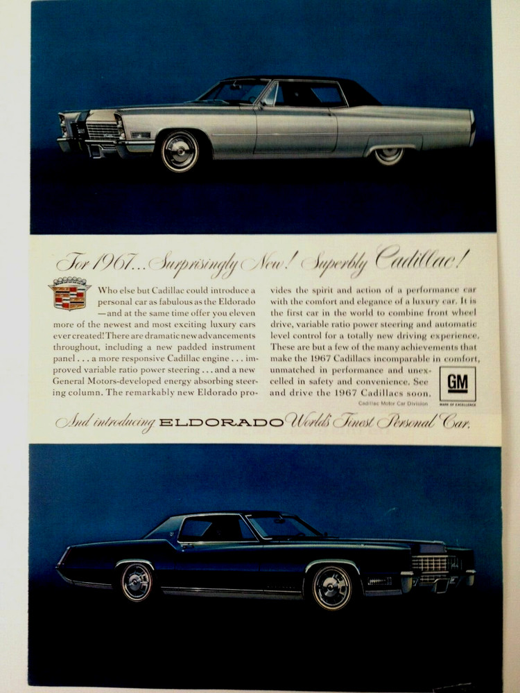 1967 Cadillac Eldorado Print Ad