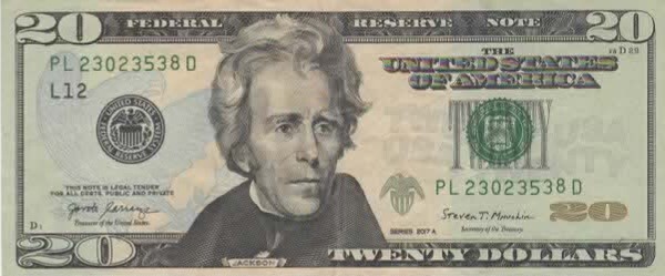 $20 Dollar Bill Misaligned Serial Numbers Unique Printing Error!