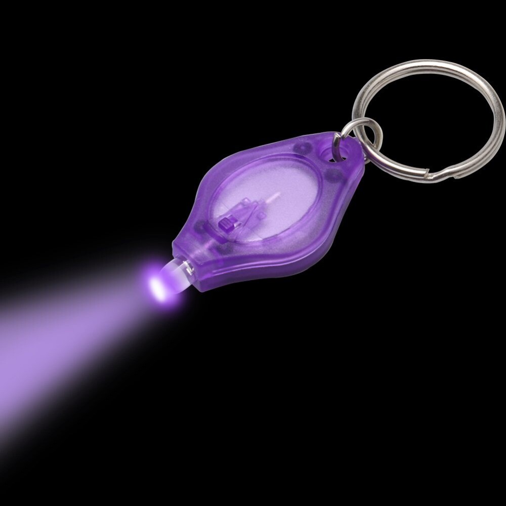 20PC UV Flashlight Mini Keychain LED Torch Light Blacklight Key Ring Lights US