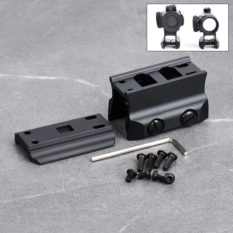 Tactical Magnifier Red Dot Optical Riser Base DD Metal CNC Mount 20mm Rail
