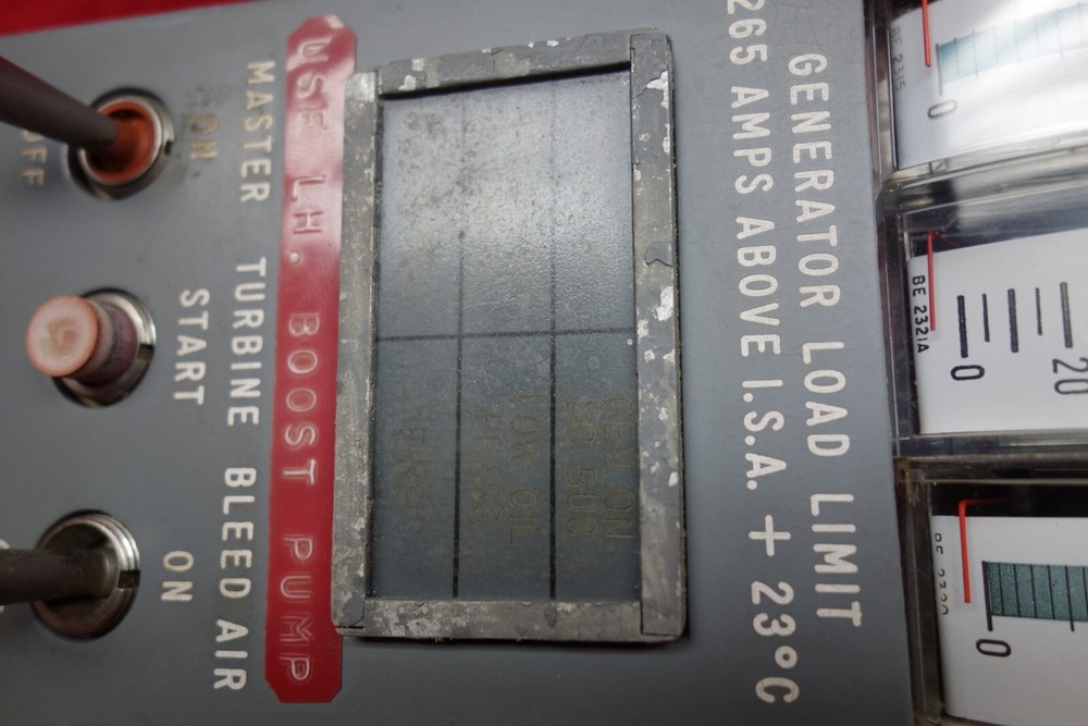 British Aerospace HA125-700A APU Switch Panel