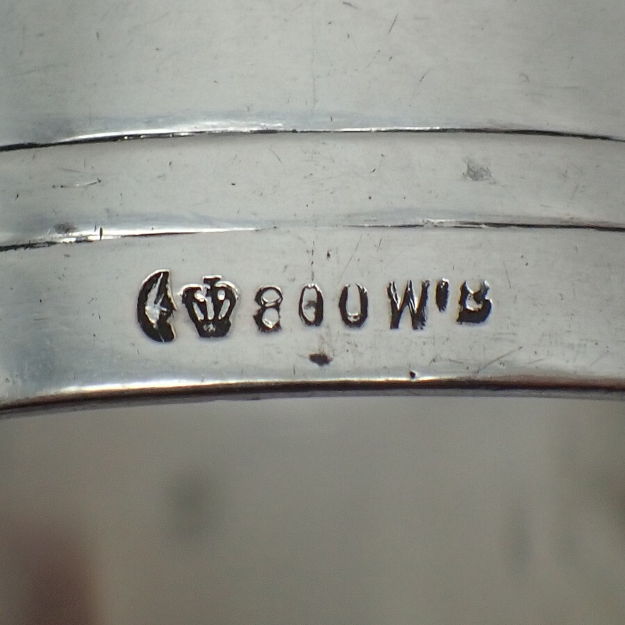 Jugendstil Napkin Ring German 800 Silver Wilhelm Binder