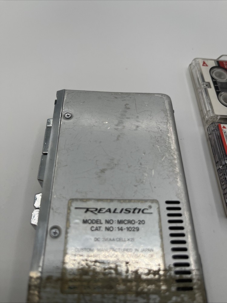 Realistic Model Micro-20 Cassette Recorder With Cassettes. Untested As Is