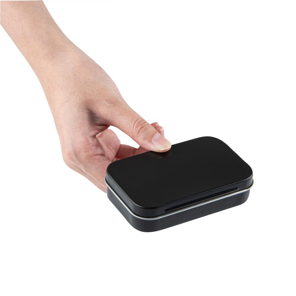 Restaurantware RW Base 4.5oz Rectangular Black Tin Containers - 10-Pack