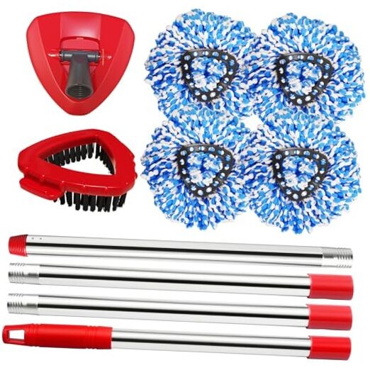 Spin Mop Head Replacement Base Handle Compatible with O Cedar Rinseclean 2 Blue