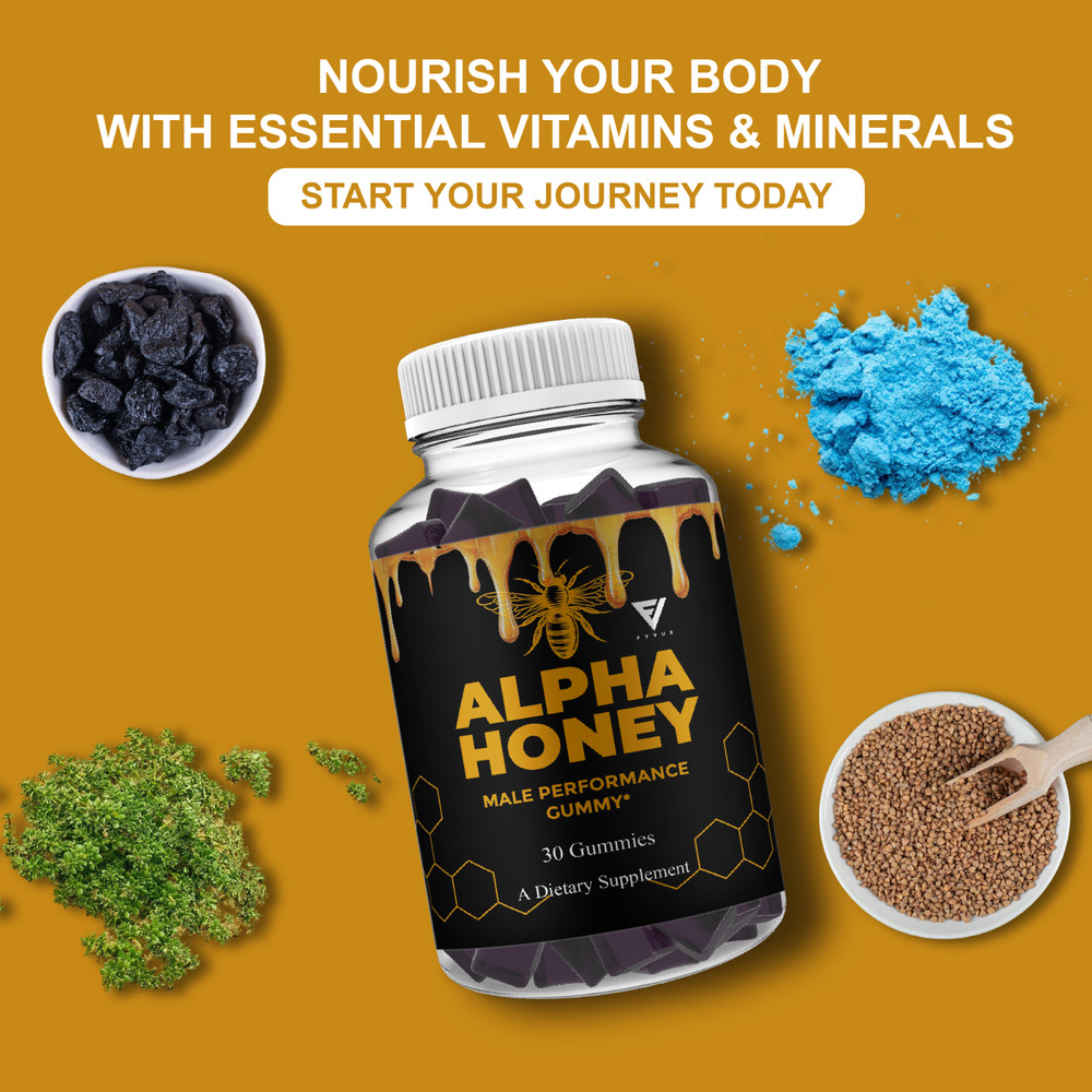 (2 Pack) Alpha Honey Performance Gummies, AlphaHoney Supplement (60 Gummies)