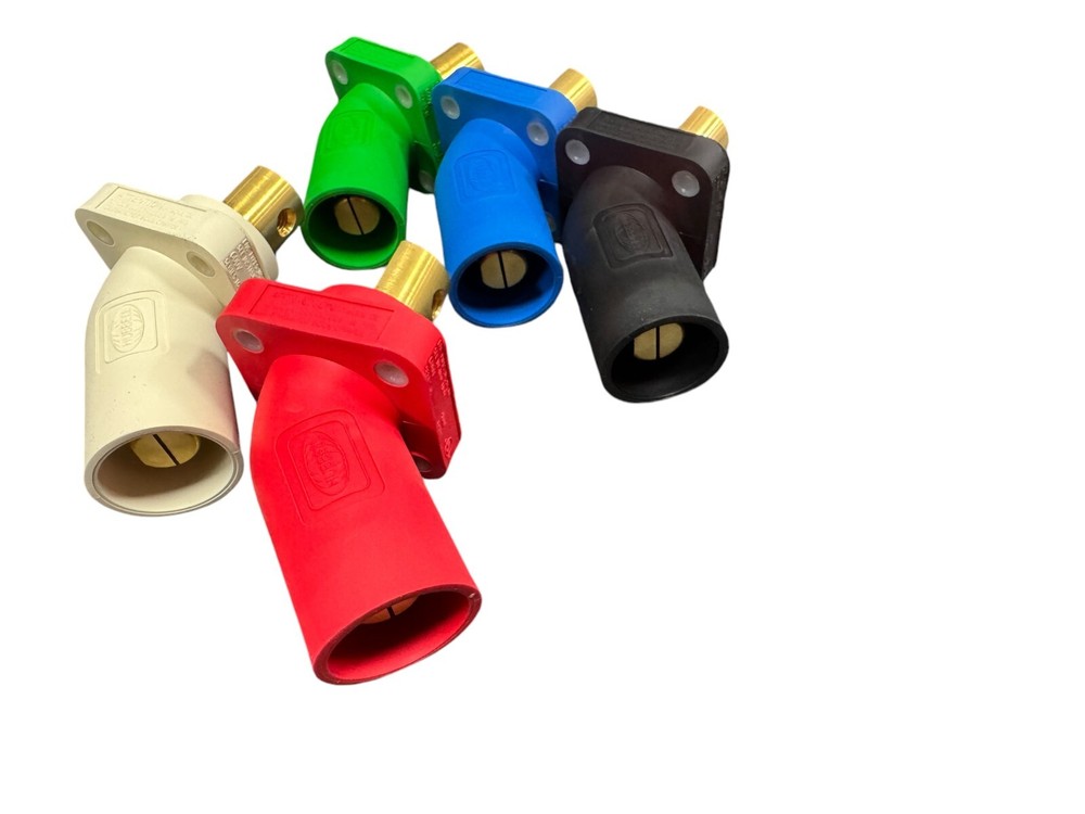Hubbell Single Pole 300/400A Male Buss mount Receptacle ANGLED 5 PC SET