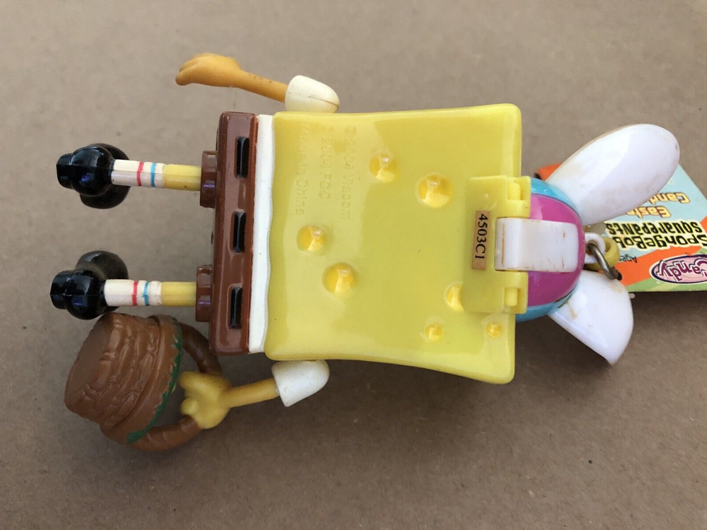 2004 Nickelodeon SPONGEBOB SQUAREPANTS Easter Candy Buddy w/ Tag Container Bunny