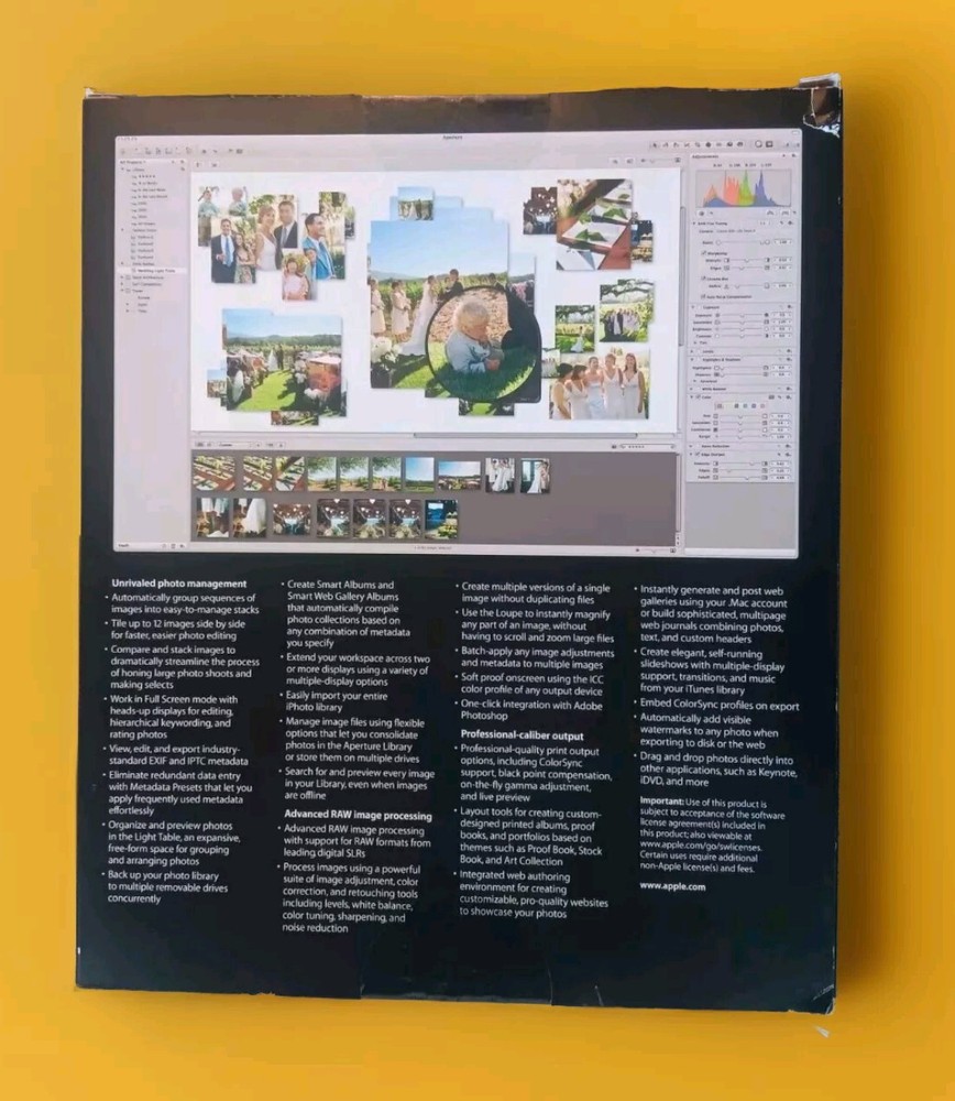 Apple Aperture Version 1.5 Academic Software MA716Z/A 2006 NIB