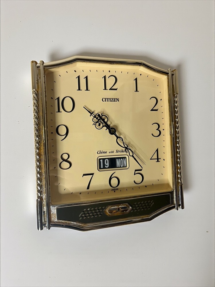 Vintage Citizen Chime Striking Wall Clock Japan