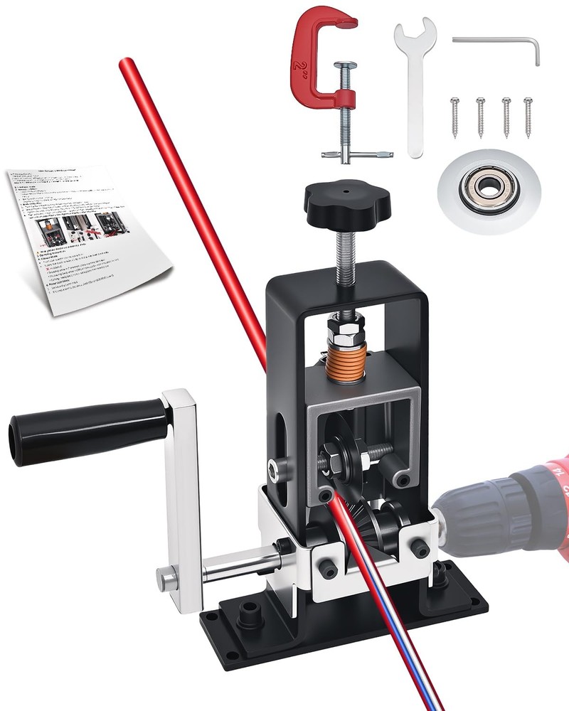Wire Stripper Machine, 0.06-1 inch Manual Wire Stripping Machine with Replace...