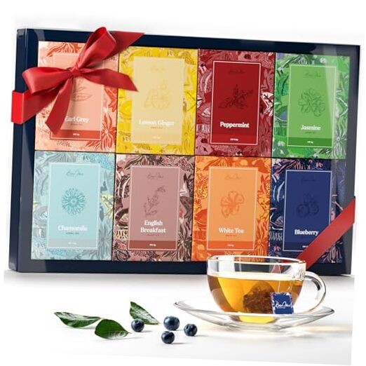 Tea Gift Set For Women - Tea Sampler Gift Set Box Variety Pack - Includes 32
