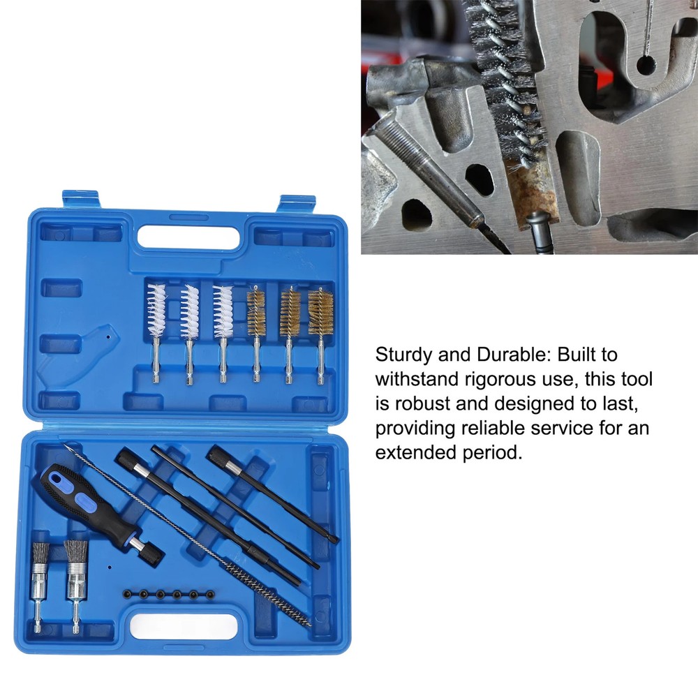 Diesel Injector Seat Bore Cleaning Brush Engine Injectors Cleaner Kit Universal