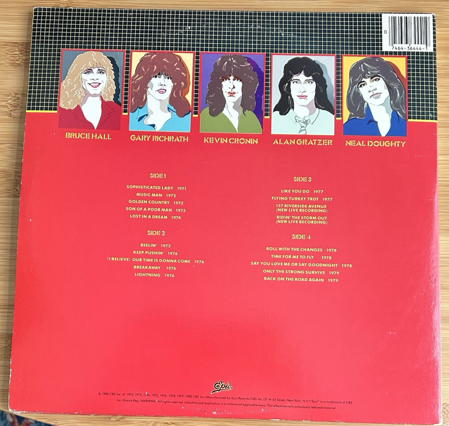 REO Speedwagon "A Decade Of Rock And Roll" Vinyl - Signed - Kevin Cronin + 2