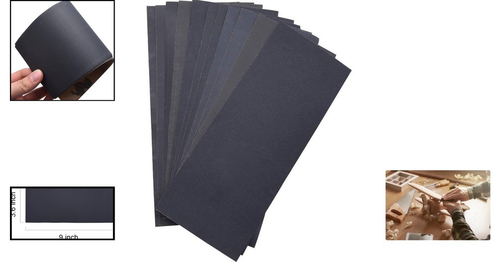 Assorted Silicone Carbide Sandpaper Sheets - Perfect for Home Improvement