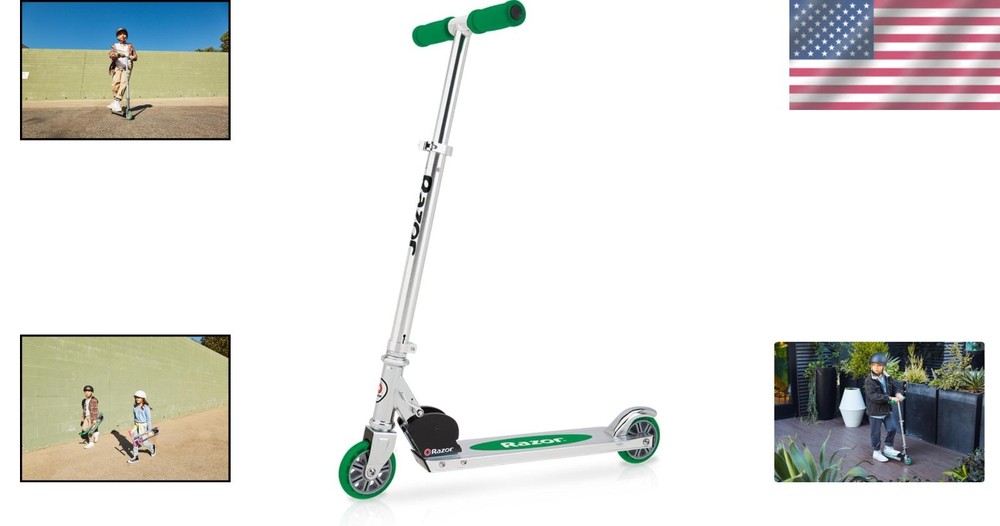 Kids Kick Scooter with Adjustable Handlebars Lightweight Foldable Aluminum Frame