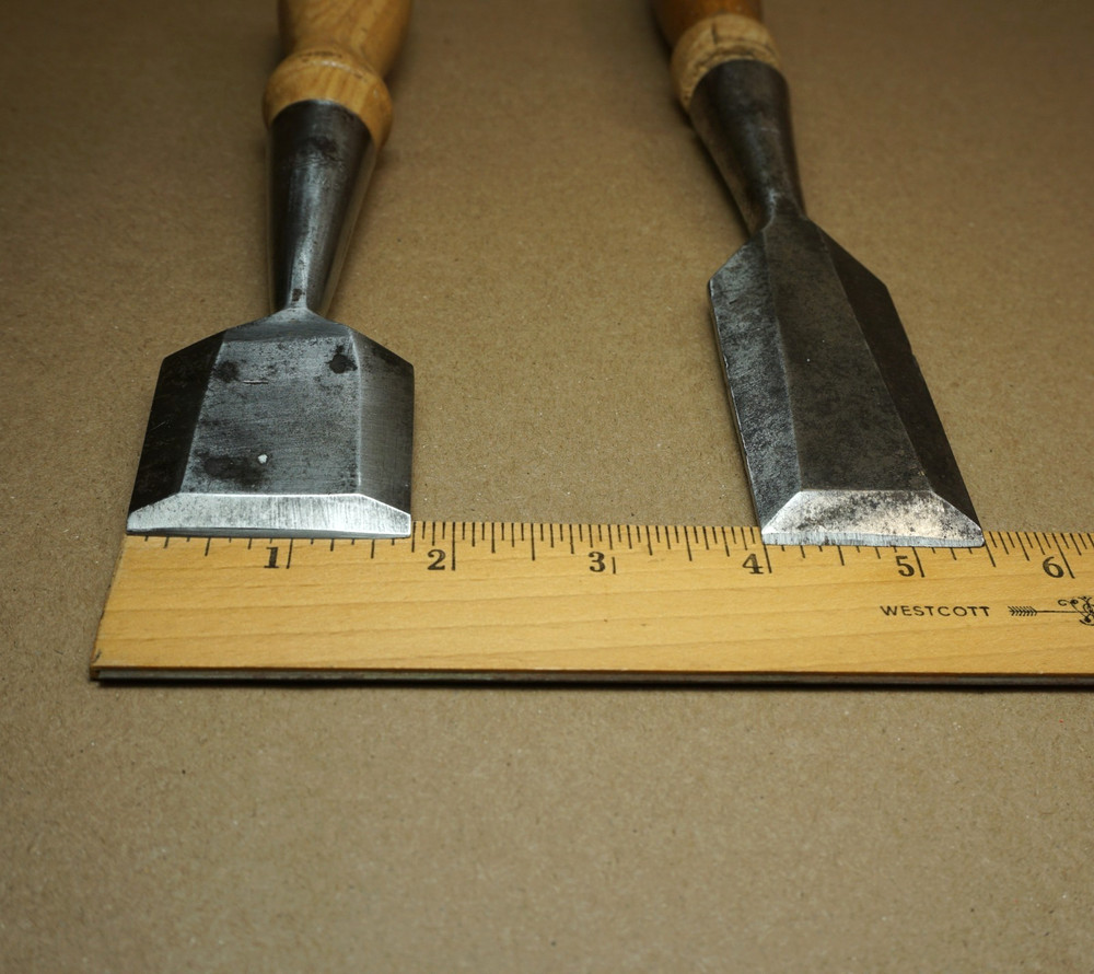 Vintage Greenlee 1 3/4" Socket Butt Chisel & Grant USA 1 1/2"