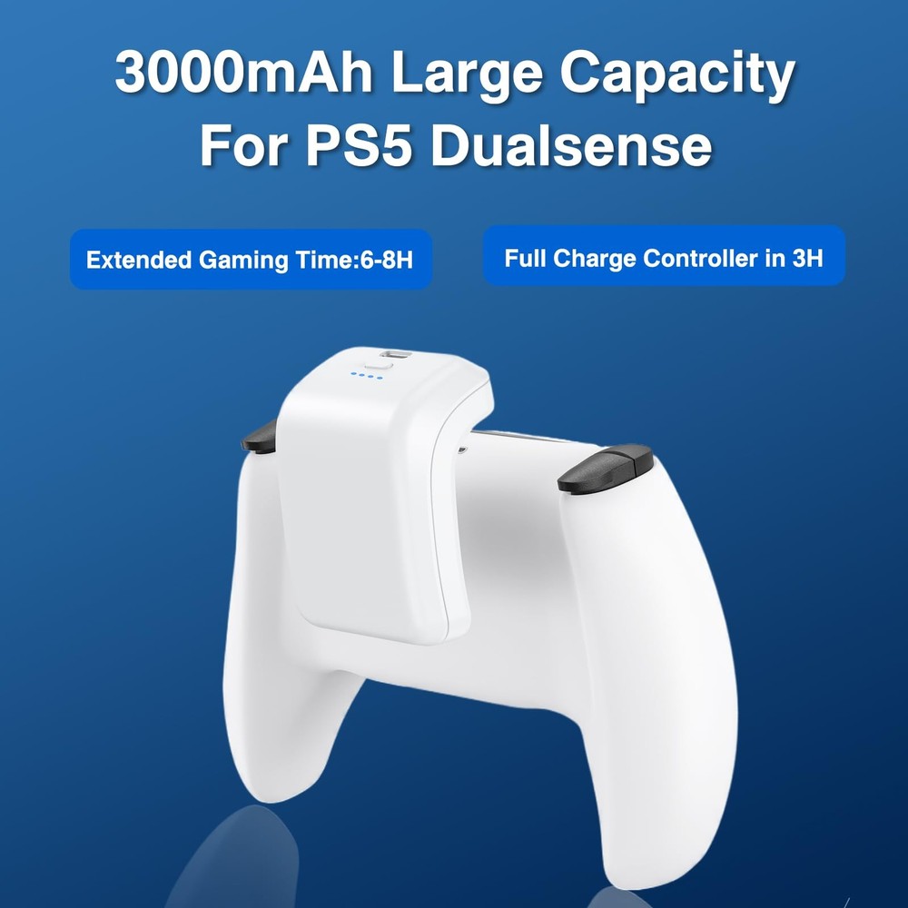 Uwayor 3000mAh PS5 Controller External Battery Pack, Replacement Battery...