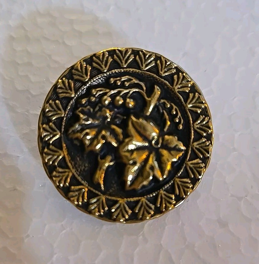 Antique Brass Button Grapes on Vine