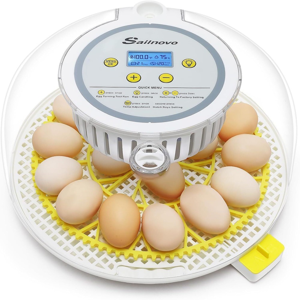 18 Egg Poultry Incubator for Hatching Eggs Chick Automatic Turning &Stop Display