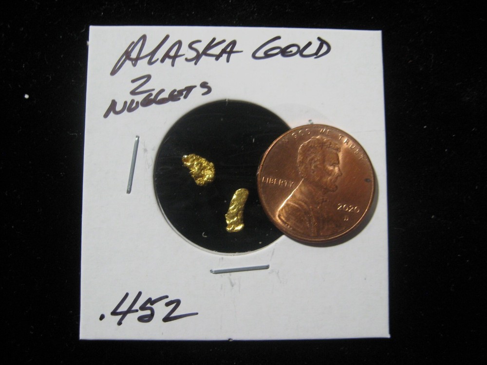 ALASKA GOLD .452 GRAM  2 NUGGETS