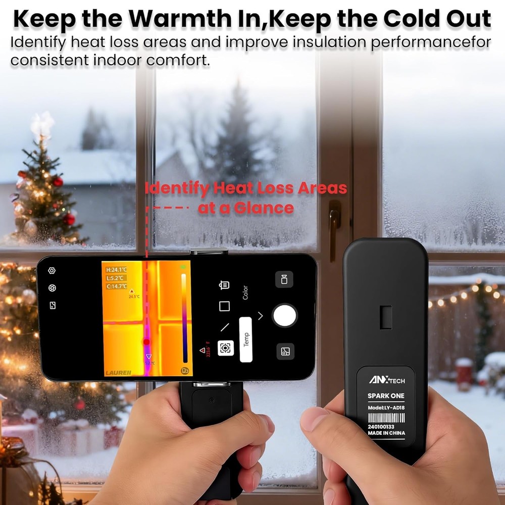 Wireless Thermal Imaging Camera 512×384 TISR Resolution for Android & iOS Phone